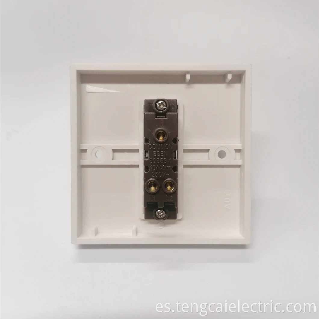Cambio de interruptor de luz de pared eléctrica del Reino Unido 2 GAND 2 WAY